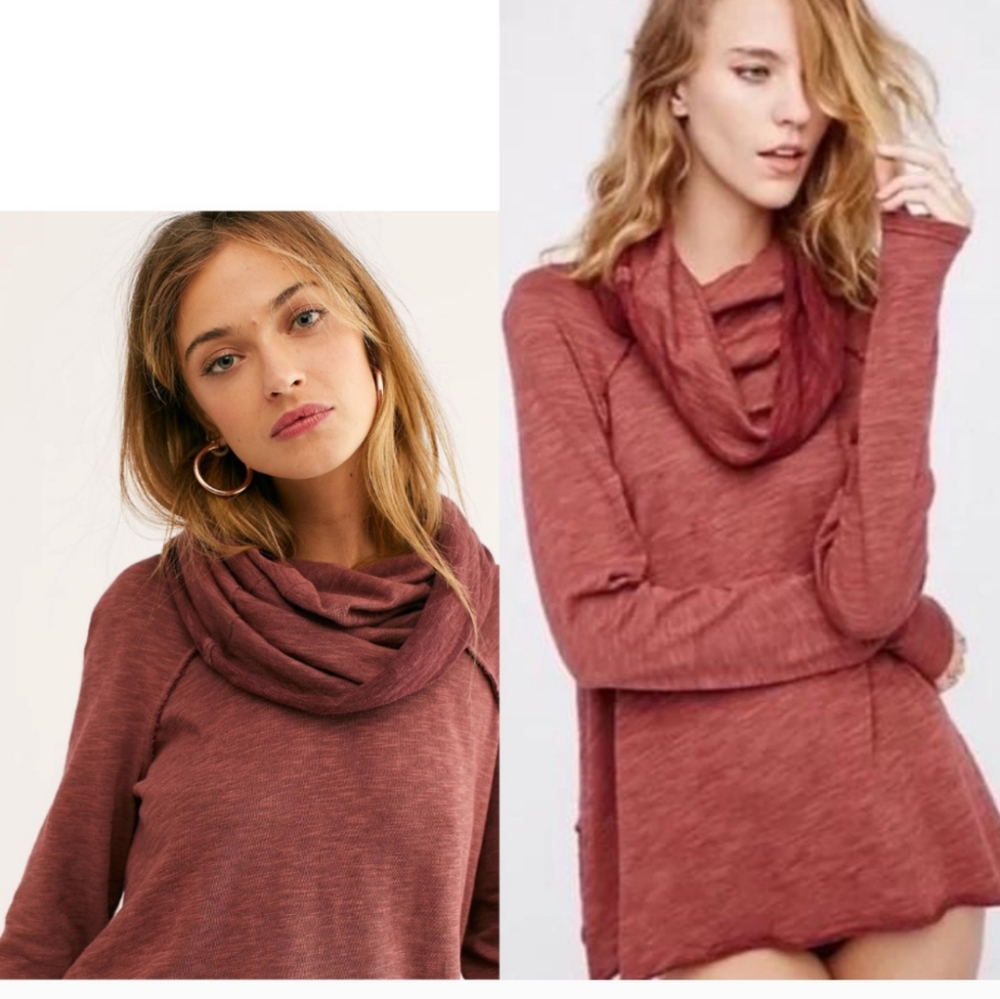 FP Free People Beach cocoon pullover in terracotta - Picture 2 of 9